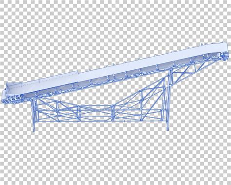 透明な背景 3 d レンダリング図に分離されたコンベア ベルト | Premium PSD