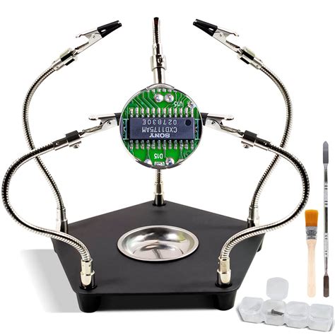 Buy Soldering Station Helping Hands with Magnifying Glass Third Hand ...