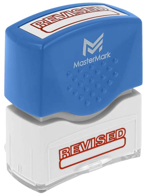 Revised Stamp – MasterMark Premium Pre-Inked Office Stamp : Amazon.in ...
