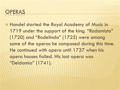 Image result for Handel Opera List