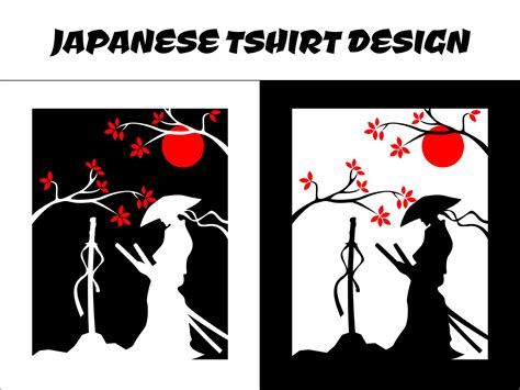 male samurai, silhouette japan samurai vector for design t shirt ...