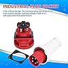 5 Pin Industrial 3-Phase Plug 63A 380V-415V 3P + N + E Waterproof Power ...