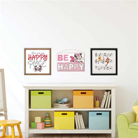 Buy Open Road Brands Disney Winnie The Pooh Music Notes Framed Wood ...