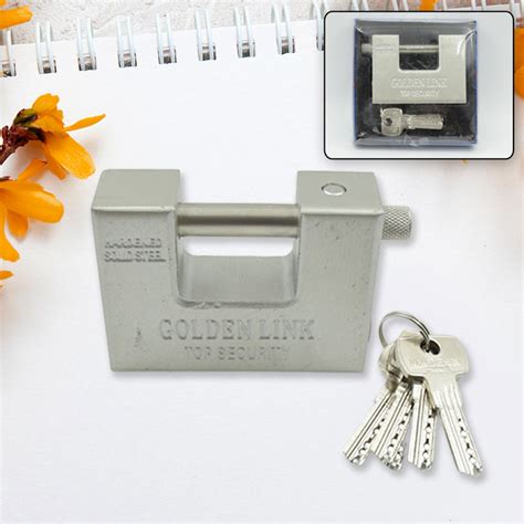 Purchase Stainless Steel Padlock with 5 Keys | DeoDap