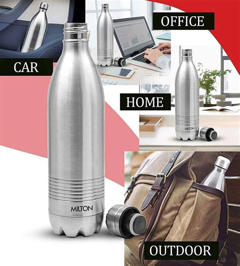 MILTON Duo DLX 1000 Thermosteel 24 Hours Hot and Cold Water Bottle, 1 ...