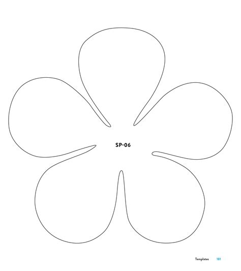 Rose Petal Template Printable