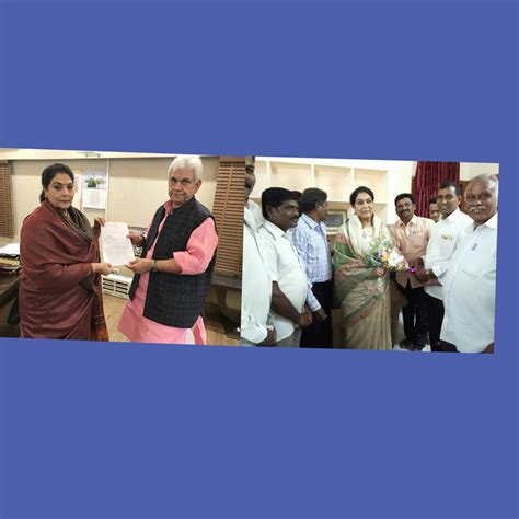 Smt.Renuka Chowdhary Hon'ble MP Rajya Sabha met Sri.Manoj Sinha ji Hon ...