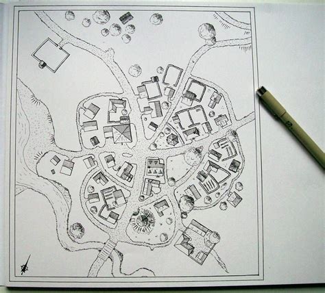 Image result for Small Town Square Map RPG