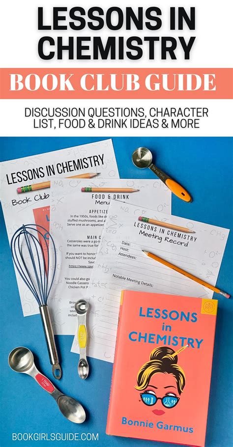 Printable Book Club Discussion Questions For Lessons In Chemistry ...