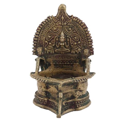 Brass Laxmi Oil Lamp Puja Ritual Alter Lamp