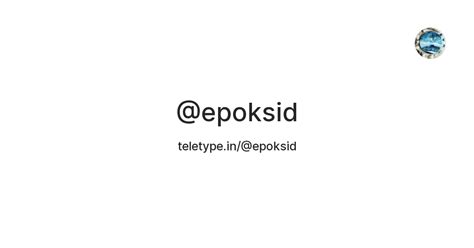 @epoksid — Teletype