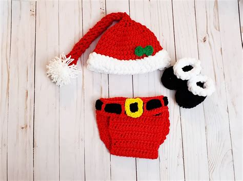 Newborn Santa Outfit Crochet Santa Set Santa Costume - Etsy