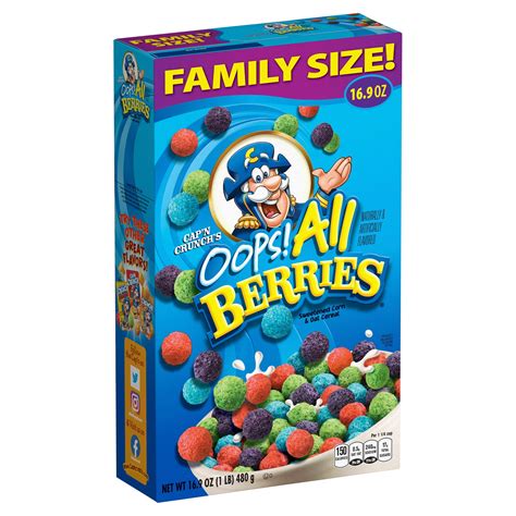 Buy Cap'n Crunch Cereal Oops All Berries Cereal, 16.9 oz Online at ...