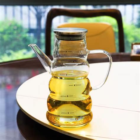 UMAI Glass Oil Dispenser With Leakproof Steel Lid (800ml) | Oil Contai ...