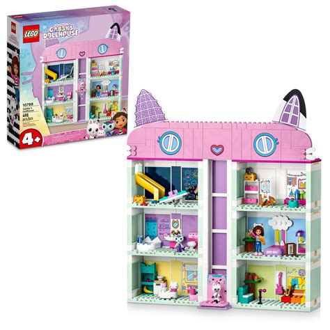 Amazon.com: Lego Gabby’s Dollhouse 10788 Building Toy Set, 8-Room Playhouse with Purrfect ...