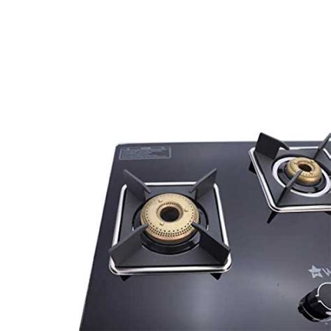 Wonderchef Octavia 3 Burner Glass Hob Top Cooktop, Black 8mm Toughened ...
