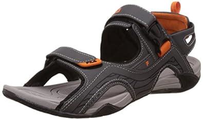 Fila Men's Frosino Dark Grey and Orange Sandals and Floaters -9 UK ...