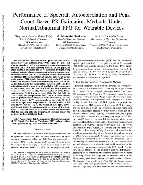 Performance of Spectral Autocorrelation and Peak Count Based PR ...