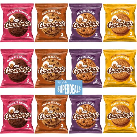 Amazon.com: Grandma's Cookies, Variety Pack, (Pack of 12) Bundled by ...