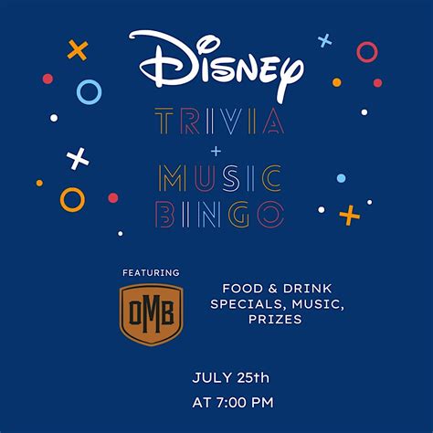 Disney Trivia & Music Bingo at 1st Ward Social, 1st Ward Social ...