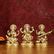 Buy Ganesha Lakshmi Saraswati Brass Idol Set - 5" antique tone ...