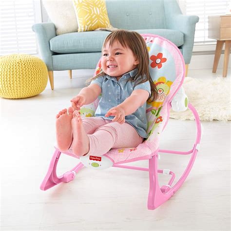 Pink Infant to Toddler Rocker Bouncer Seat Baby Chair Sleeper Swing Toy ...