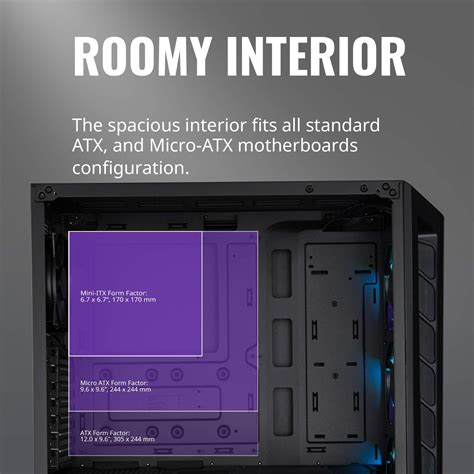 Cooler Master MasterBox MB511 RGB ATX Mid-Tower with RGB Lighting ...