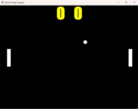 Pong Game in Python 的图像结果