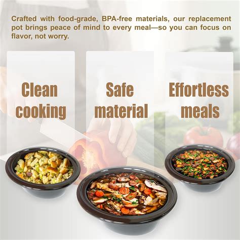 Replacement Slow Cooker Stoneware Insert Pot, 7 India | Ubuy