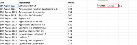 Image result for Offset Excel