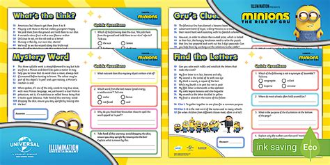 Minions: Minion Riddles 60-Second Reads Activity Pack KS2
