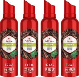 OLD SPICE Timber Body Spray 140ML Each (Pack of 4) Deodorant Spray ...