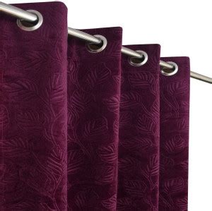 Stackers 274 cm (9 ft) Velvet Room Darkening Long Door Curtain Single ...