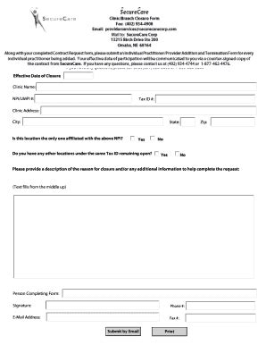 Fillable Online Provider Demographic Change Form - BlueCrossMN Fax ...