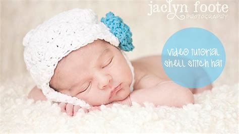 Shell Stitch Baby Hat Tutorial 的图像结果