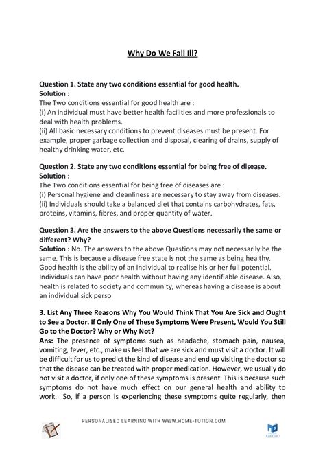 Image result for Class 9 Science Chapter Why Do We Fall Ill