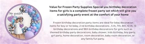 SpecialYou Frozen Theme Birthday Decoration Items for girls DIY Combo ...