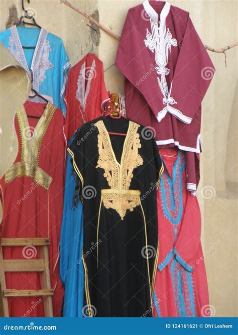 Traditional Clothing at a Market in Morocco Stock Image - Image of ...