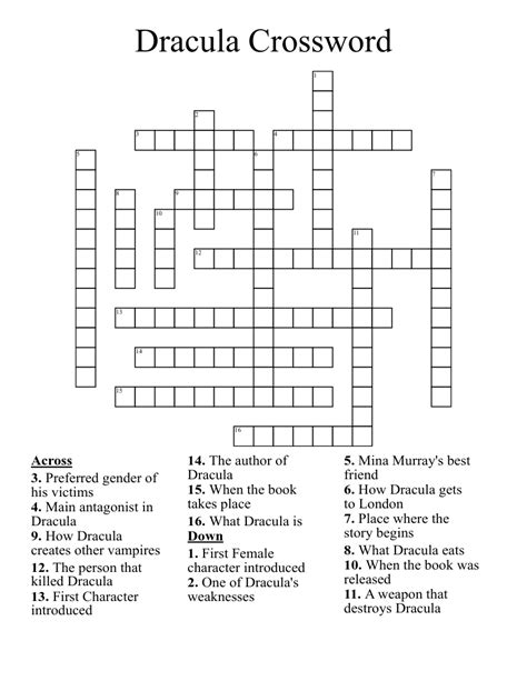 Jonathans Wife In Dracula Crossword - prntbl.concejomunicipaldechinu.gov.co