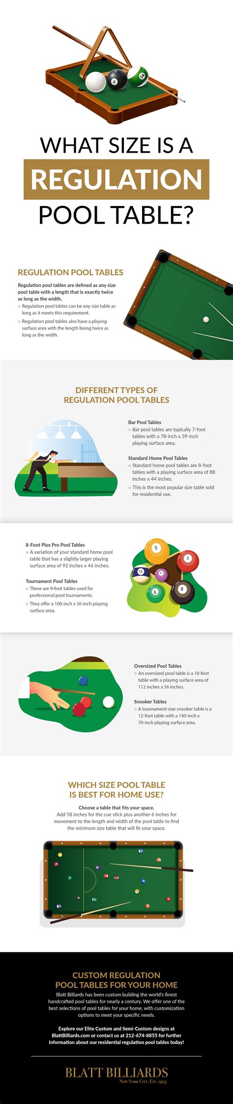 what size is a regulation pool table