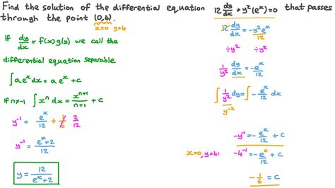 Image result for Differential Equation Example with Solution