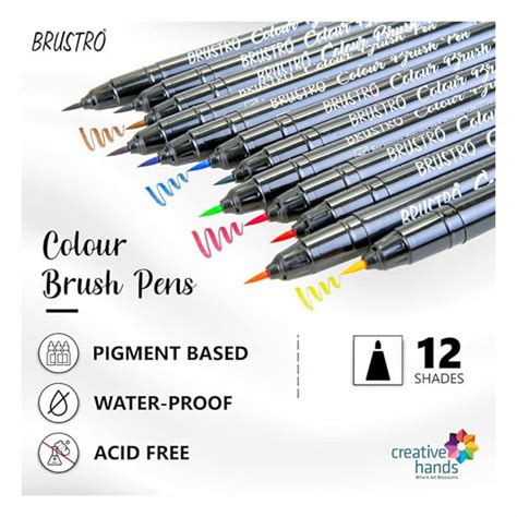 Brustro Brush Pens - 12 Shades – PAPERQUIRKS STATIONERY