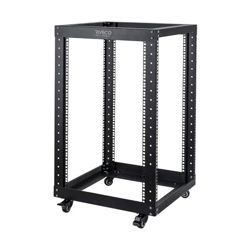 Buy RIVECO 18U Open Frame Server Rack with Brake Casters- Heavy Duty 4 ...