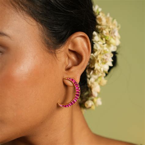 Gini Earrings – Handmade Kundan Silver Earrings | DivasMantra Chennai