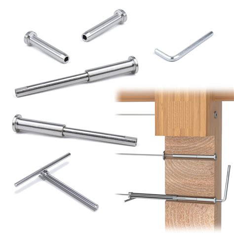 Muzata 24 Pairs Stemball Swage and Invisible Hex Head Threaded Stud ...