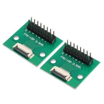 MECCANIXITY 2pcs FFC FPC Connector Board 15 Pin 0.5mm Socket to 2.54mm ...