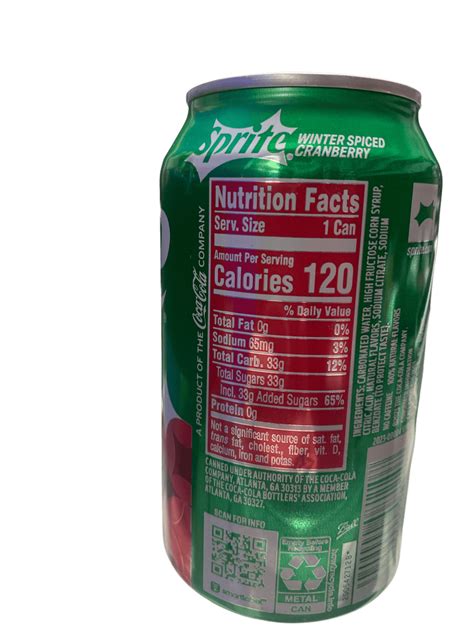 Limited Edition Sprite Winter Spiced Cranberry Can