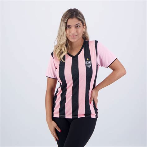 Atlético Mineiro Study Women Pink and Black Shirt - FutFanatics