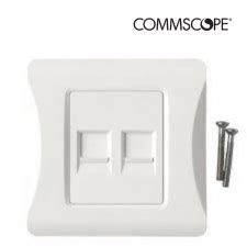 COMMSCOPE/AMP Face Plate Dual Port -235001-2 (Pack of 10) | D-TECH SIPL