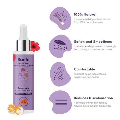 Buy SANFE INTIMATE LIGHTENING SERUM ORANGE PEEL & HIBISCUS - 50ML ...